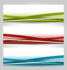 Image showing Set abstract colorful banners with lines