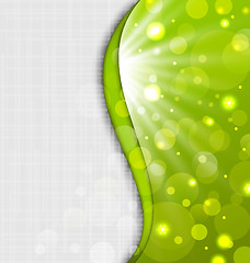 Image showing Abstract green background with bokeh effect