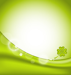 Image showing Abstract background with four-leaf clover for St. Patrick's Day