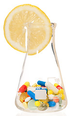 Image showing Flask with pills