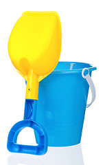 Image showing Toy bucket and spade
