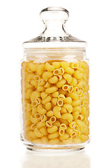 Image showing Pasta in glass pot