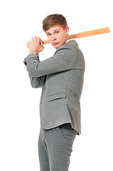 Image showing Man with baseball bat