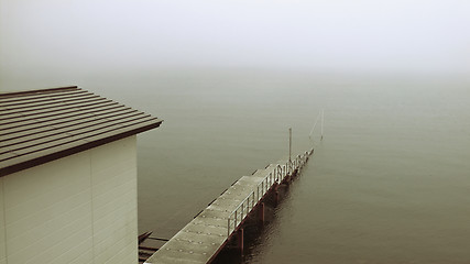 Image showing old pier in mist