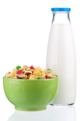 Image showing Cornflakes and milk