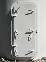 Image showing white metallic door