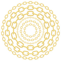 Image showing Gold circle chains