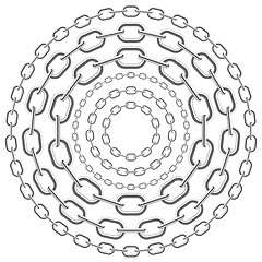 Image showing metallic circle chains