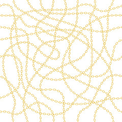 Image showing Gold chain seamless vector background.