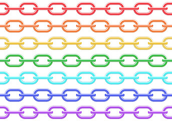 Image showing Colorful chain seamless vector background.