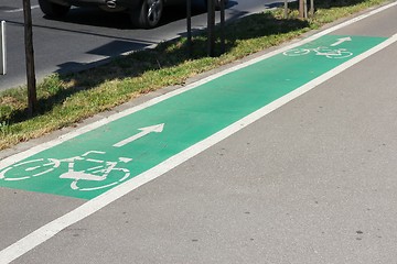 Image showing Bicycle lane in Romania