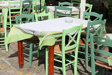 Image showing Restaurant tables