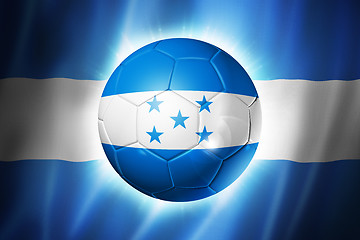 Image showing Soccer football ball with Honduras flag