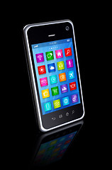 Image showing Smartphone Touchscreen HD - apps icons interface