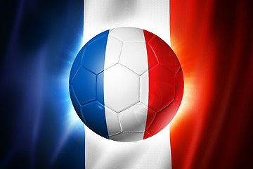 Image showing Soccer football ball with France flag