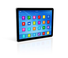 Image showing Digital Tablet Computer - apps icons interface