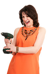 Image showing woman with screwdriver