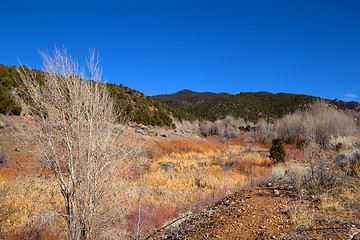 Image showing Colorful Santa Fe in Winter