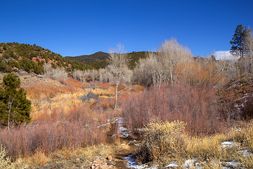 Image showing Colorful Santa Fe in Winter