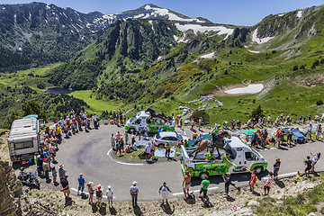 Image showing Publicity Caravan in Pyrenees Mountains