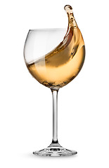 Image showing Moving white wine