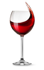 Image showing Moving red wine