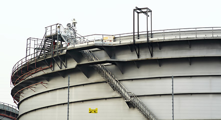 Image showing gas tanks in the industrial estate, suspension energy for transp