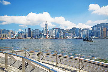 Image showing China, Hong Kong waterfront buildings 