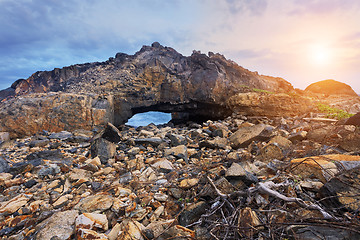 Image showing Crab hole, landmark in hongkong Shek O Hok Tsui D'Aguilar Penins