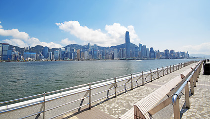 Image showing China, Hong Kong waterfront buildings 