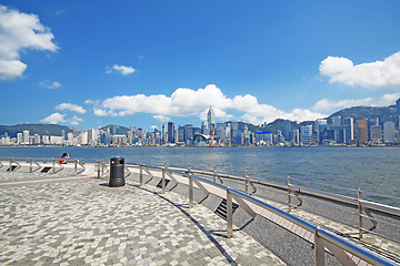 Image showing China, Hong Kong waterfront buildings 