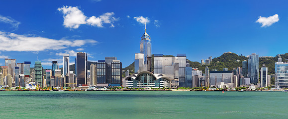 Image showing Hong Kong harbour at day 