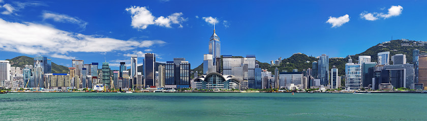 Image showing Hong Kong harbour at day 