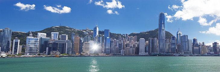 Image showing Hong Kong harbour at day 