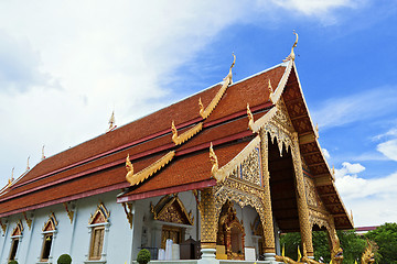 Image showing Thai northern style church of Wat chadi liam in Chiang Mai Thail