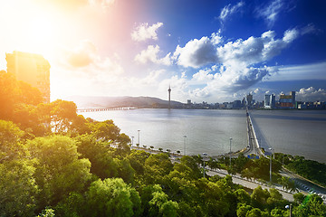 Image showing Macau sunset