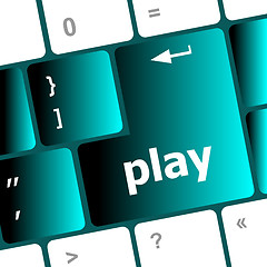 Image showing Play word on computer keyboard button