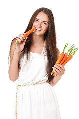 Image showing Girl with vegetables