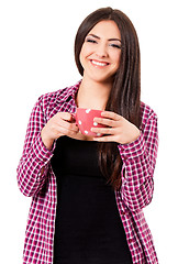 Image showing Girl with cup