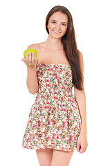 Image showing Girl with apple