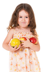 Image showing Girl with apple