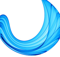 Image showing abstract blue wave