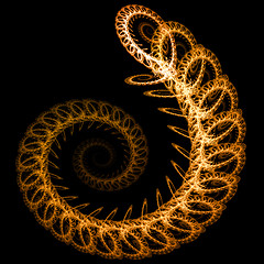 Image showing glowing spiral