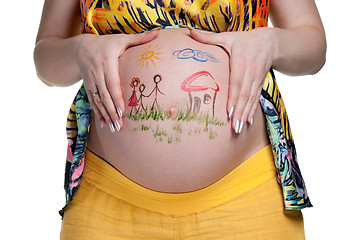 Image showing Tummy with drawing