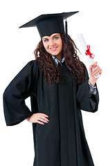 Image showing Graduating student girl