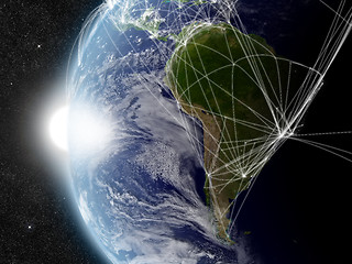 Image showing Network over South America