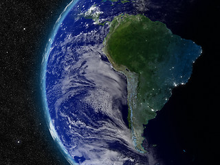 Image showing South America from space