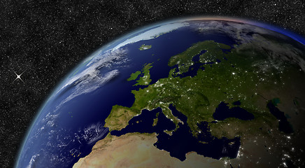 Image showing Europe from space