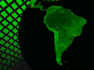 Image showing South America technology concept