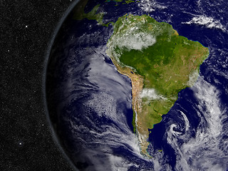 Image showing South America on planet Earth